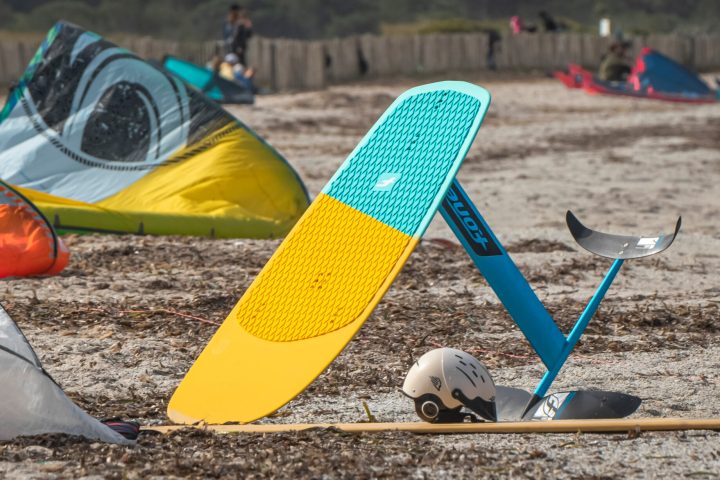 a hydrofoil on a beach